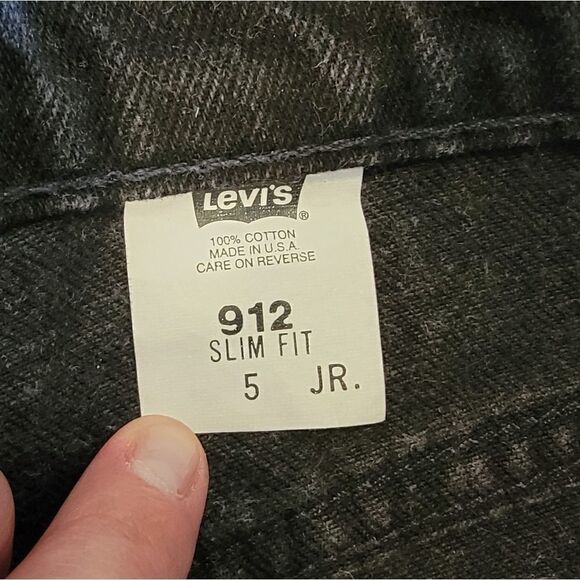 Levi’s 912 vintage white tab black shorts USA sz 5 - Picture 3 of 4